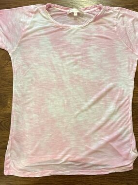 Loveshackfancy light Pink Tie-Dye ShortSleeve Tee